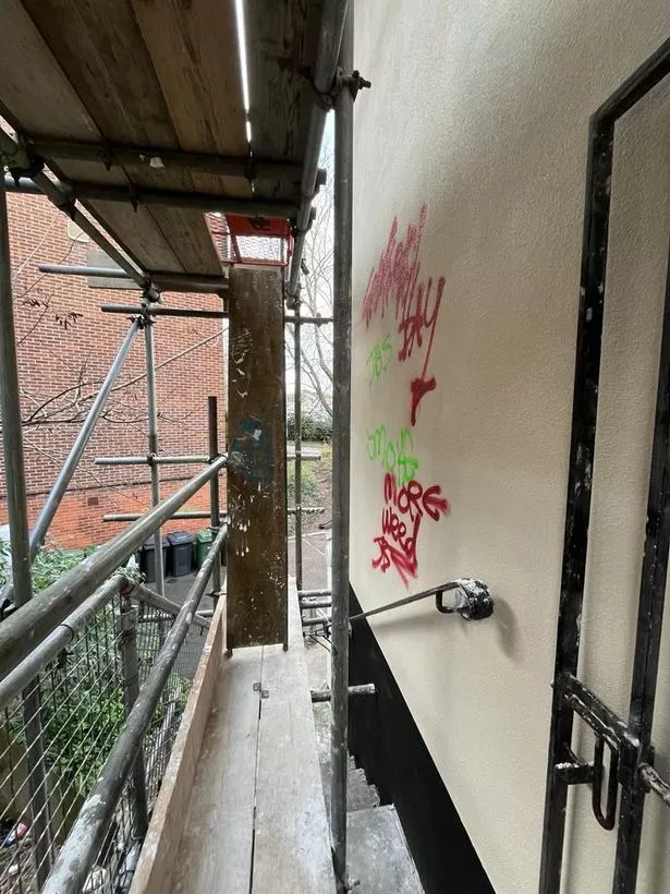 Exeter's new Kindness Mural has been vandalised with graffiti for a second time before the artwork is even painted