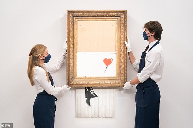 'Love is in the Bin', a Banksy artwork that half-shredded itself during a 2018 auction, sold for £18.6 million - four times its estimate - in 2021