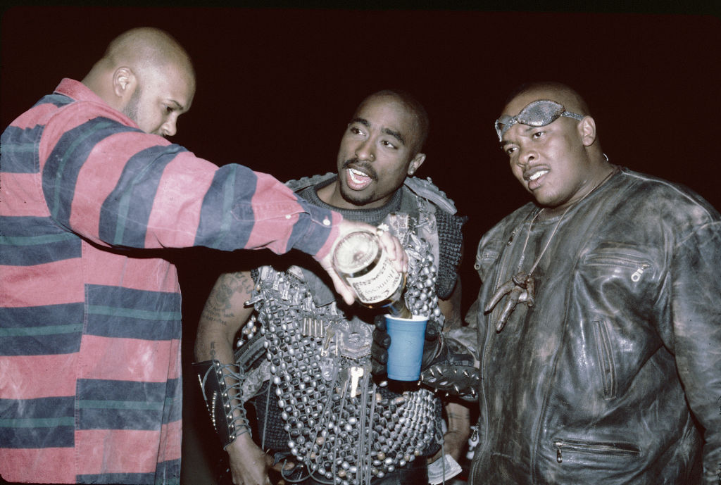 Suge Knight, Tupac Shakur, & Dr Dre On 'California Love' Set