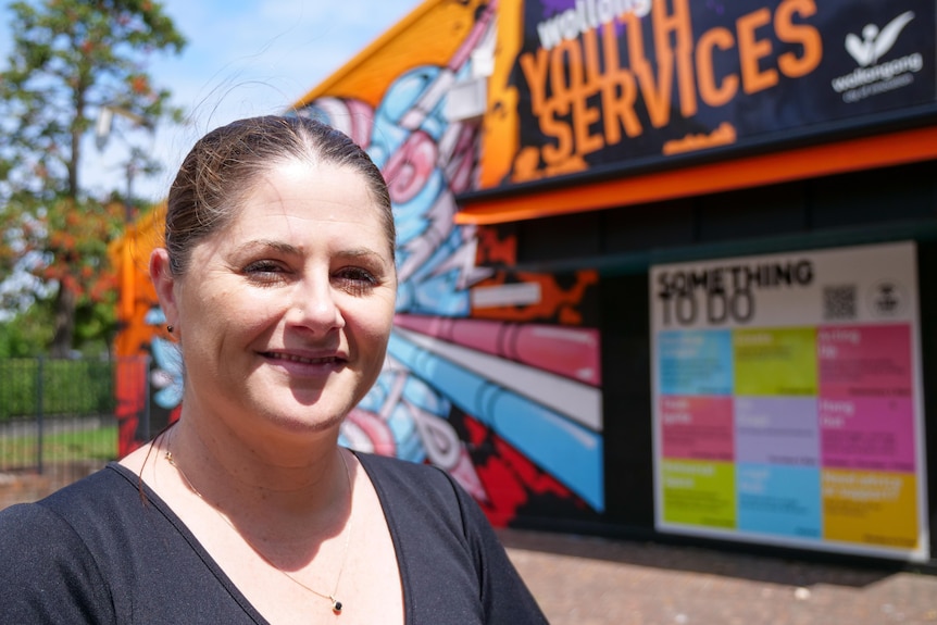 Alison Bradford outside the Wollongong Youth Centre