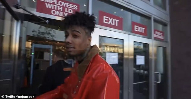 In a clip circulating online, Blueface said he was going to 'handle some mandatory issues' before adding 'see you on the other side'