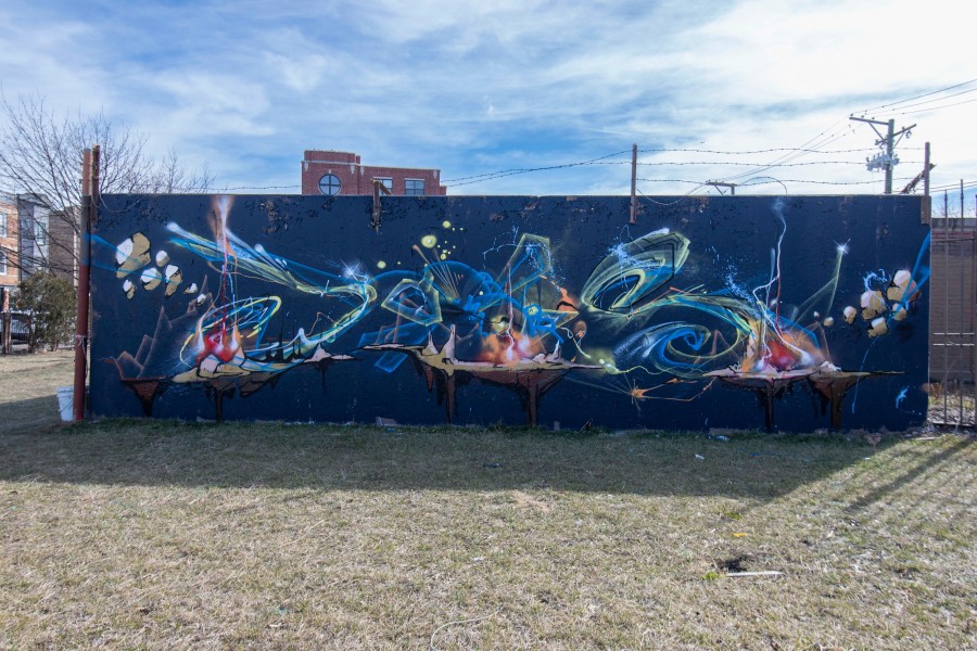 A piece by Joos at the southwest corner of Logan Blvd. and Milwaukee Ave.