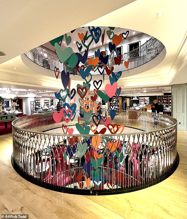 The Londoner, 43, was, however, shocked to see Fortnum and Mason using a similar design for its Valentine¿s Day display (above right) at its store in Piccadilly