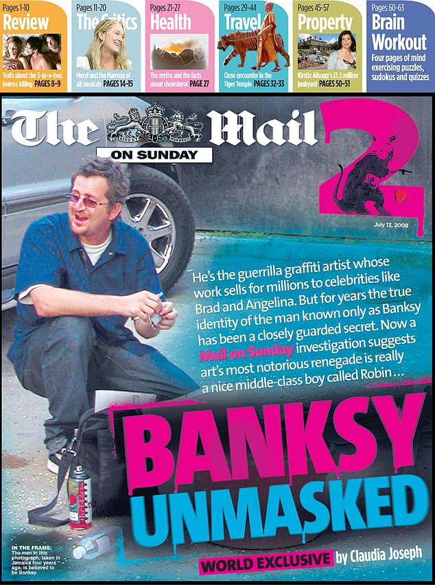 A Mail On Sunday investigation in 2008 identified Mr Gunningham as Banksy