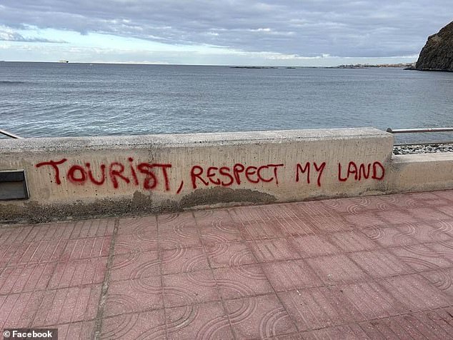 'TOURIST, RESPECT MY LAND': Islanders are said to be angry at the build-up of traffic from tourists