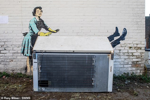 The Banksy mural was created to highlight the issue of violence against women