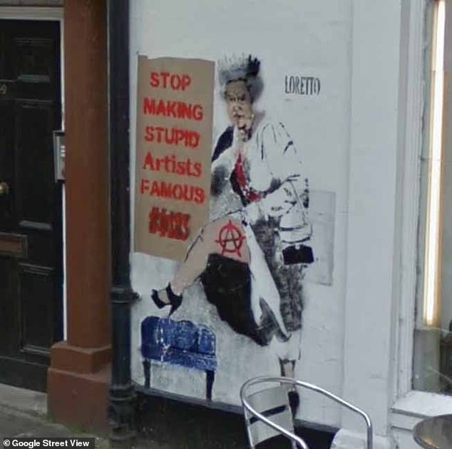 Two murals of the late Queen Elizabeth II with a tattoo and thigh-high stockings was allegedly whitewashed without warning due to being 'offensive' in 2017