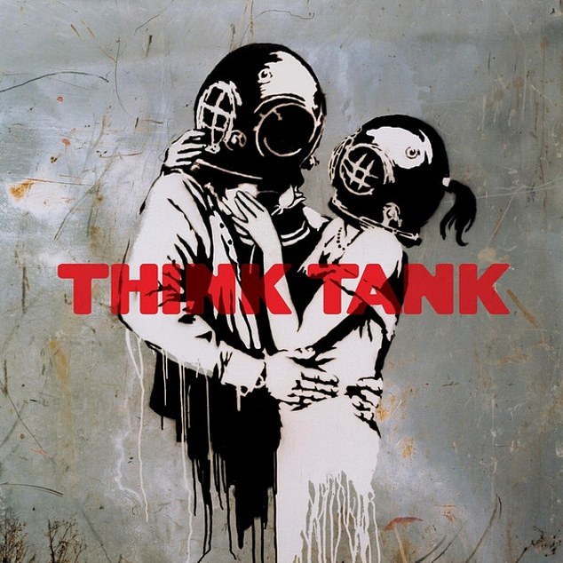 Banksy also came up with the artwork for the cover of Blur's 2003 album Think Tank