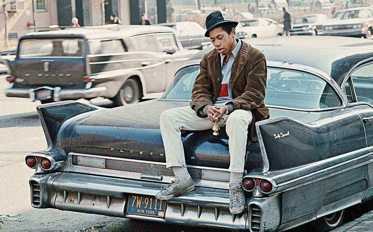man car cadillac harlem 1970 new york hip hop