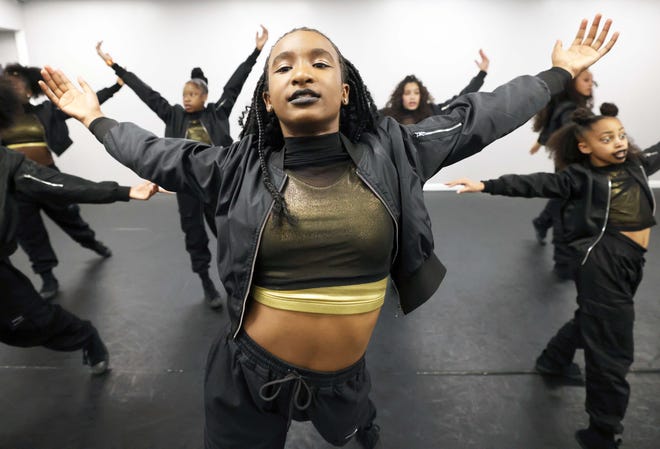 Shelda Caddeus, 12, during a rehearsal at Stajez Cultural Arts Center in Randolph on Saturday, April 13, 2024. Brockton dancers placed top five in the USA Hip Hop international dance competition Junior Division in Los Angeles, CA. BSR QUEENS will move on to compete and represent team USA at the World Hip Hop International Dance Competition in Phoenix, AZ August 2024.