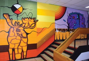 Renowned Native artist painted murals at ELSS