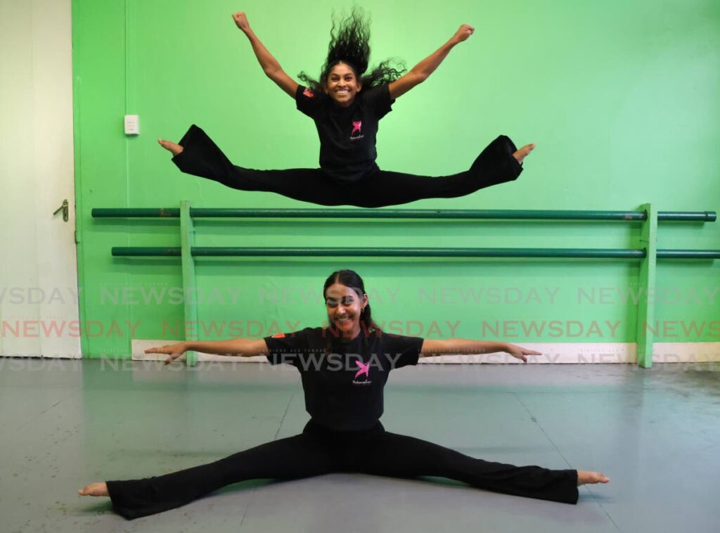 Emille Padmore and Azara Hosein of  Metamorphosis Dance Company.  Padmore, 19, will be participating in six of the eight dances. She said all the dances were different in style. - ROGER JACOB