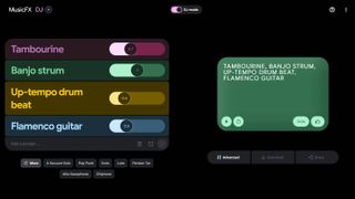 Screenshot of Google MusicFX DJ Mode