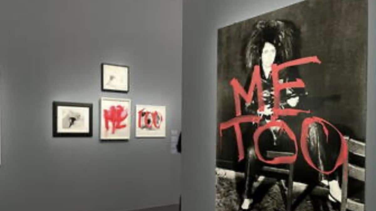 French museum’s famous painting of vulva defaced with ‘MeToo’ graffiti