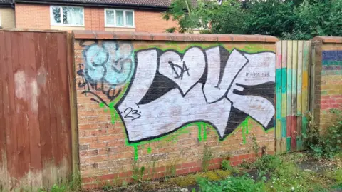 Rachel Hobbs-Harding  Graffiti on a brick wall