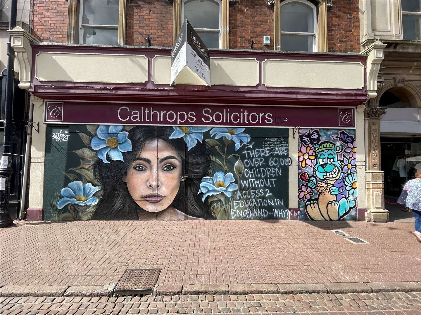 The mural outside the former Calthrops site