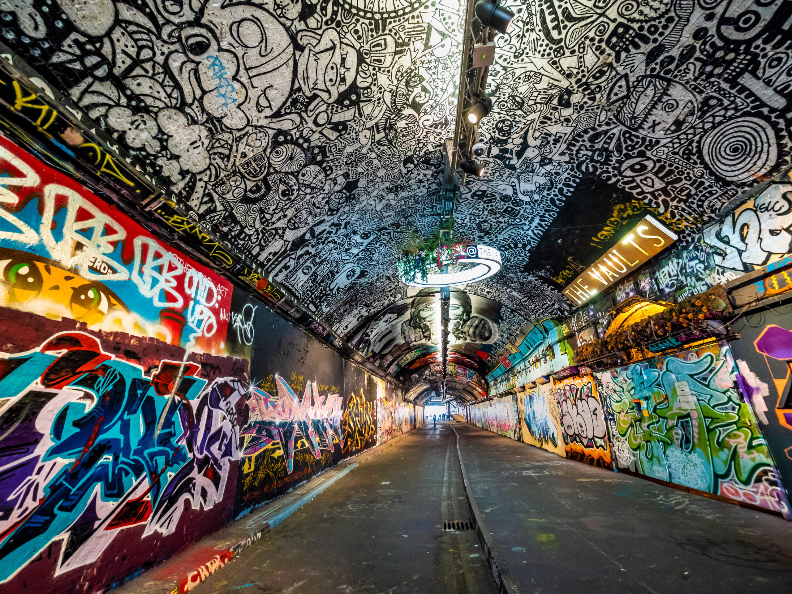 The Banksy tunnel, Leake Street artists in Waterloo London