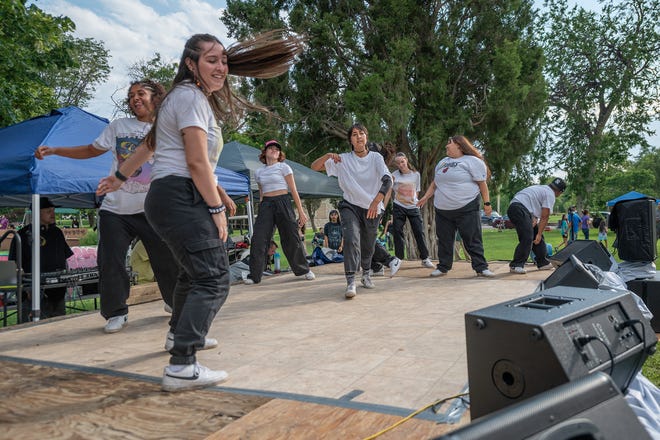 Dance group South Paq performs during the second annual Hip-Hop Festival at Mineral Palace Park on Saturday, July 20, 2024.