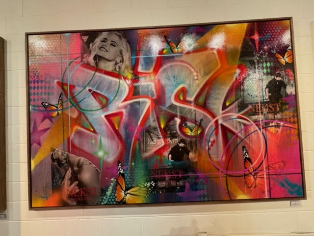 RISK's latest art displayed at the gallery. Photo: Nurit Greenger