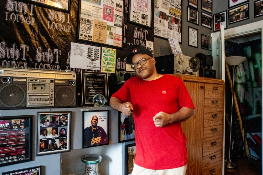 Darrell “Artistic” Roberts, a breaker, teacher and co-founder of the Chicago Hip-Hop Heritage Museum.