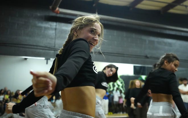 Elektro Kidz peforms their routine during a performance for friends and family as the team practices for the Hip Hop International's World Hip Hop Dance Championship Aug. 1, 2024, in Mesa, Arizona.