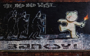 Banksy's 1998 work The Mild Mild West