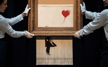 Banksy's Love is in the Bin, which was sold at Sotheby's for £18.5 million in 2018