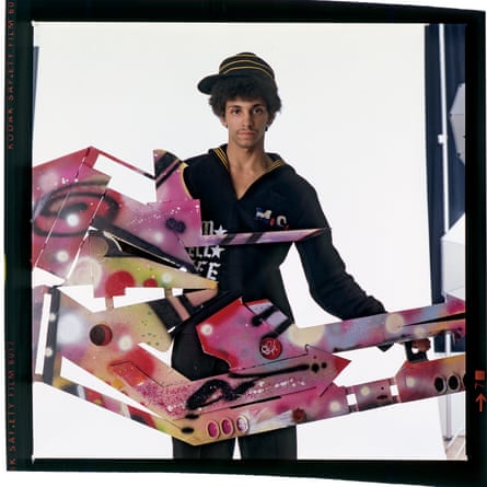 Entirely esoteric, if not otherworldly … Rammellzee with one of his sculptures, New York, 1981.