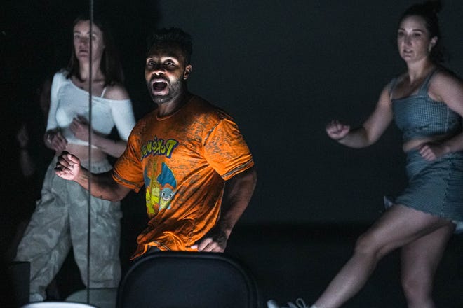 Dereke Thompson leads his Hip Hop Groovers of Austin dance class at Ballet Austin’s Butler Center of Dance and Fitness on Monday, Sept. 9, 2024. The class is every Sunday, Monday, Wednesday and Thursday. THompson said he's 