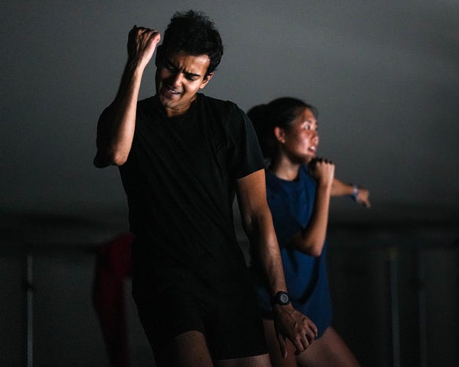 Akhil Jalan dances in the Hip Hop Groovers of Austin dance class at Ballet Austin’s Butler Center of Dance and Fitness on Monday, Sept. 9, 2024.