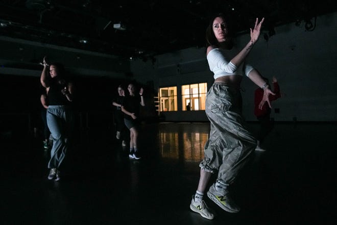 Natalia Momotenko dances during the Hip Hop Groovers of Austin dance class at Ballet Austin’s Butler Center of Dance and Fitness on Monday, Sept. 9, 2024.