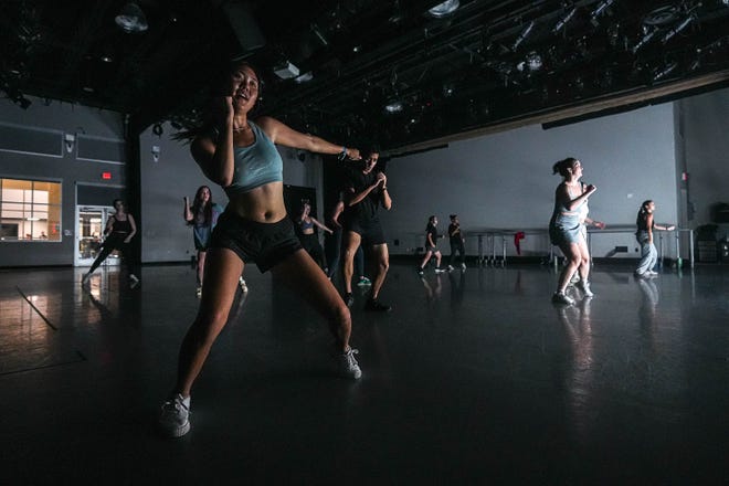 Eumin Lee dances in the Hip Hop Groovers of Austin dance class at Ballet Austin’s Butler Center of Dance and Fitness on Monday, Sept. 9, 2024. Instructor Dereke Thompson said 