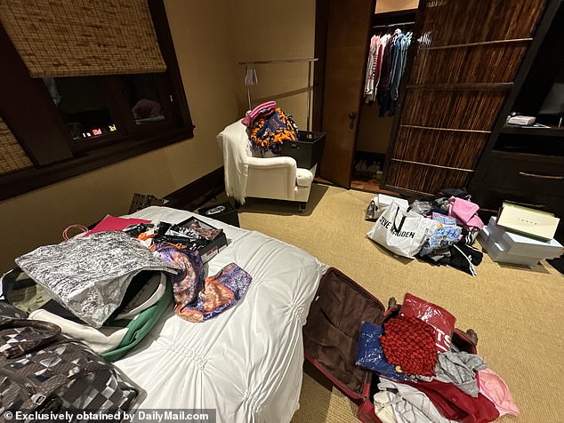 A picture from inside Diddy's Miami home shows how law enforcement agents conducted thorough searches