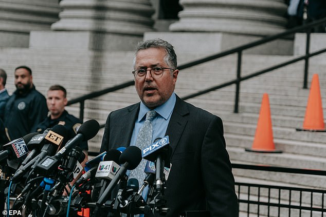 Comb's lawyer Marc Agnifilo talks to reporters outside a federal courthouse after a bail hearing for Combs in New York last week