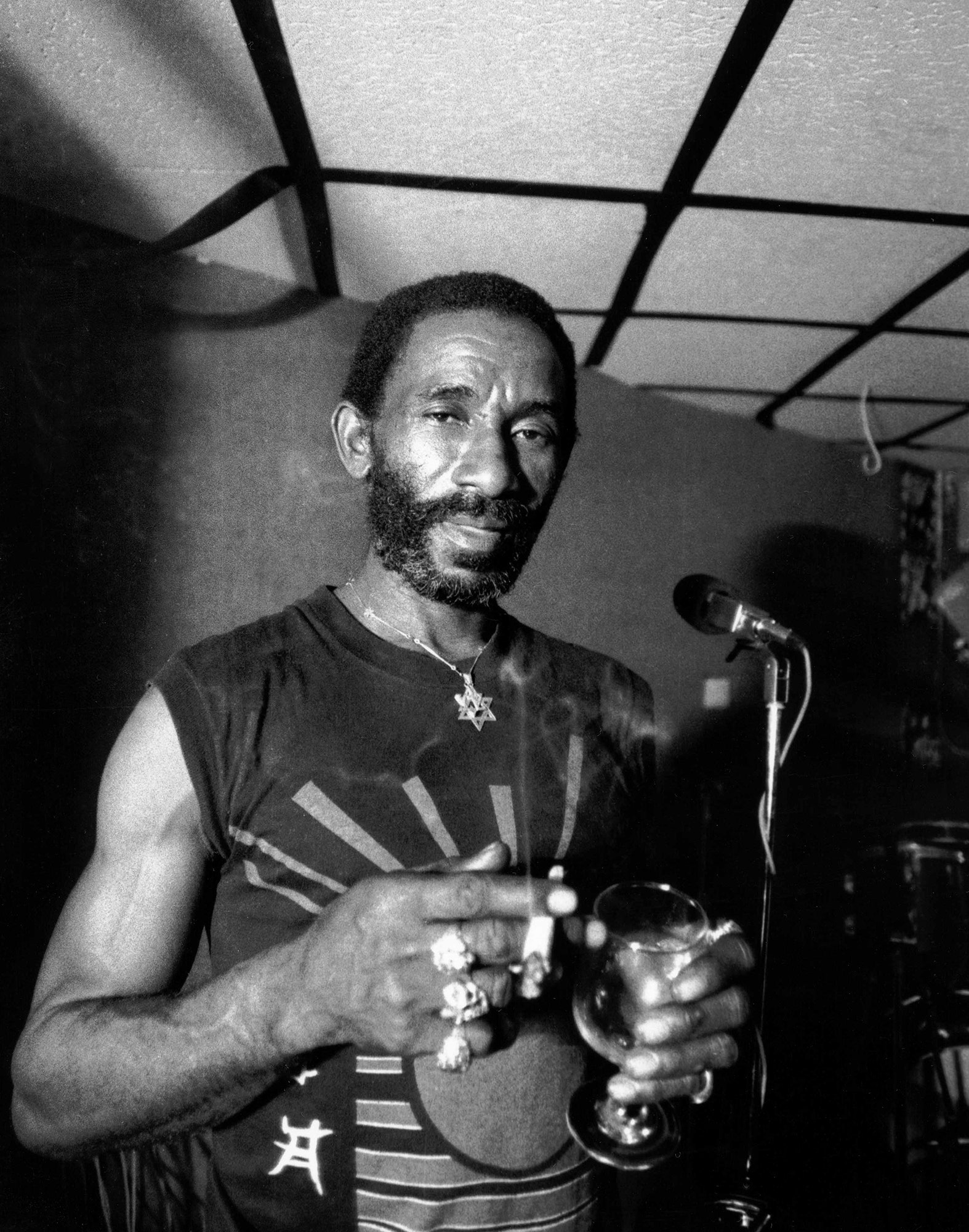 Lee “Scratch” Perry at Ariwa Studios in London October 1984.