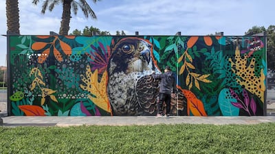 Ramy El Zaghawy's mural on Khaleej Al Arabi Street. Photo: Department of Municipalities and Transport