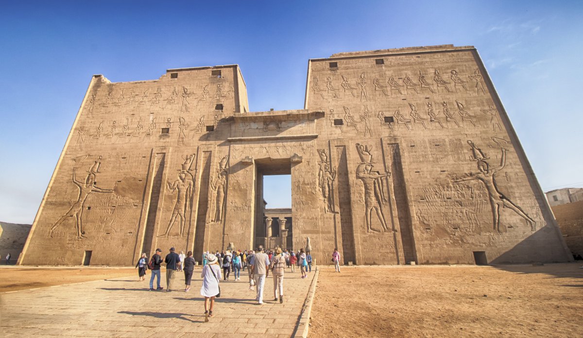 The ancient Temple of Edfu in Egypt