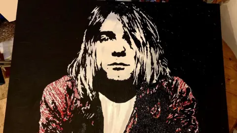 Bubba2000 A portrait piece of singer Kurt Cobain