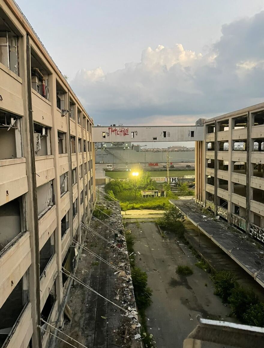 A view of MV Cape Knox from an abandoned Naval base in New Orleans, La.