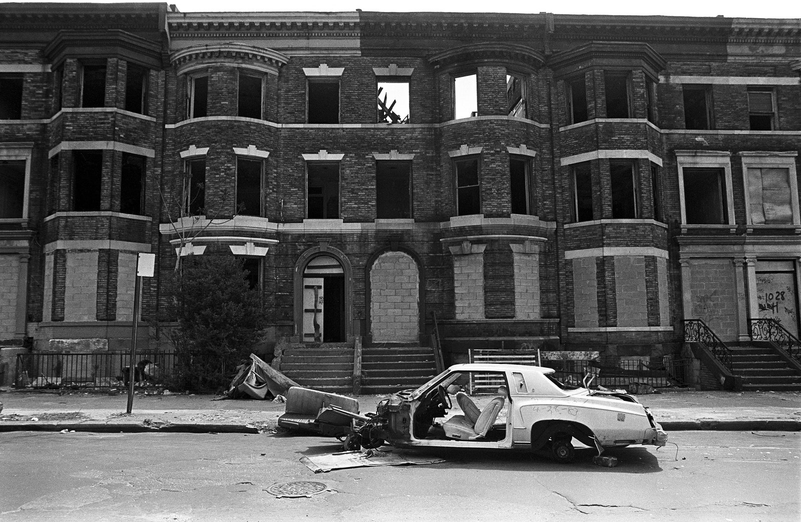 A building after a fire.