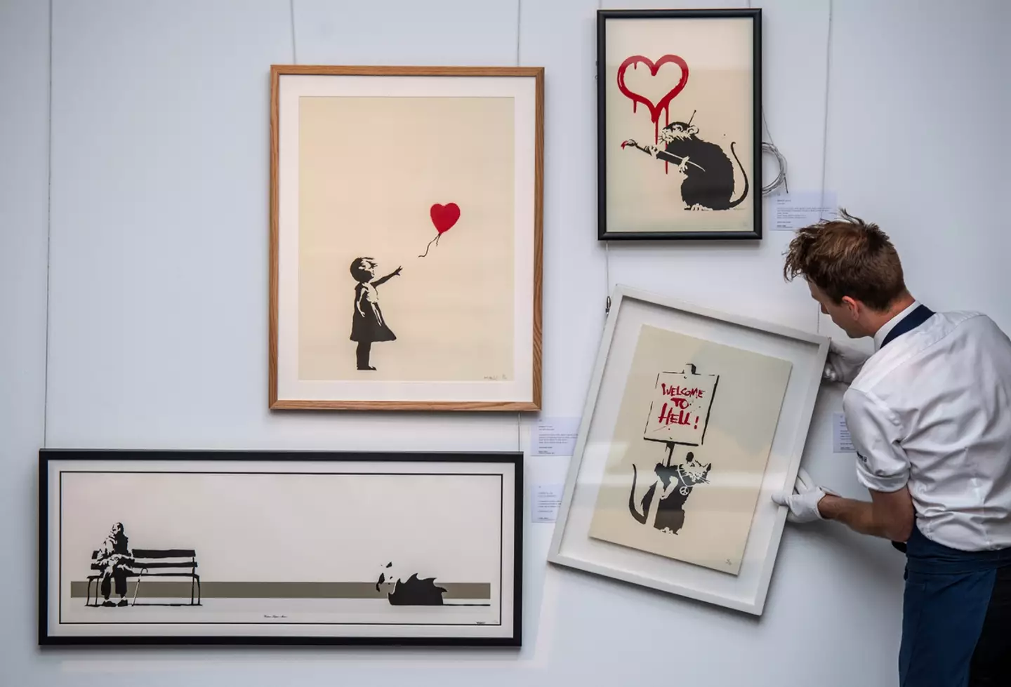 Some of Banksy's unseen works will be sold by Lazarides in an upcoming exhibition (Chris J Ratcliffe/Getty Images for Sotheby's)