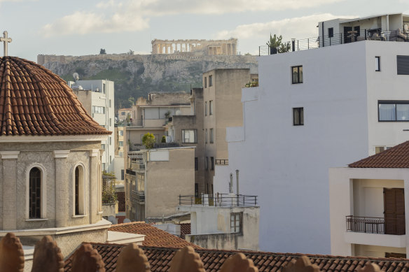 Acropolis now … the Monument hotel terrace.