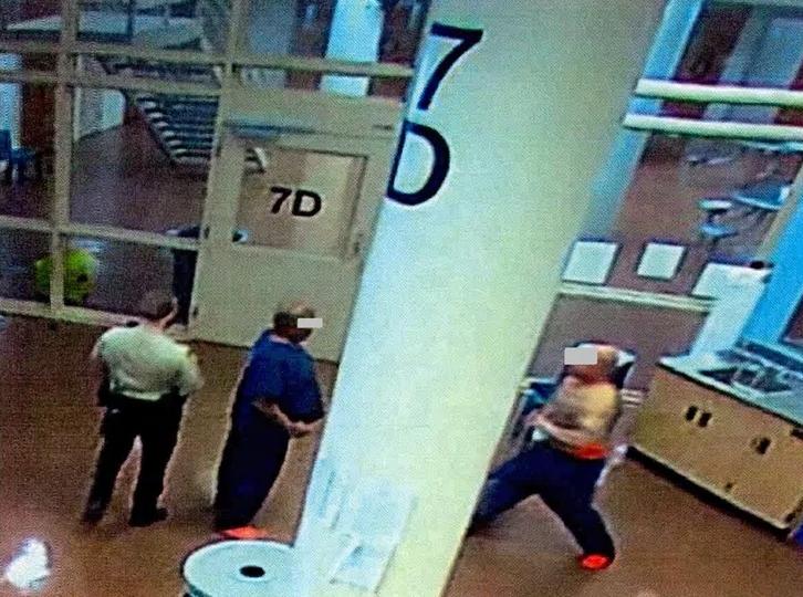 Duane 'Keefe D' Davis brawl in Clark County Jail (LVMPD-KLAS) - screenshot