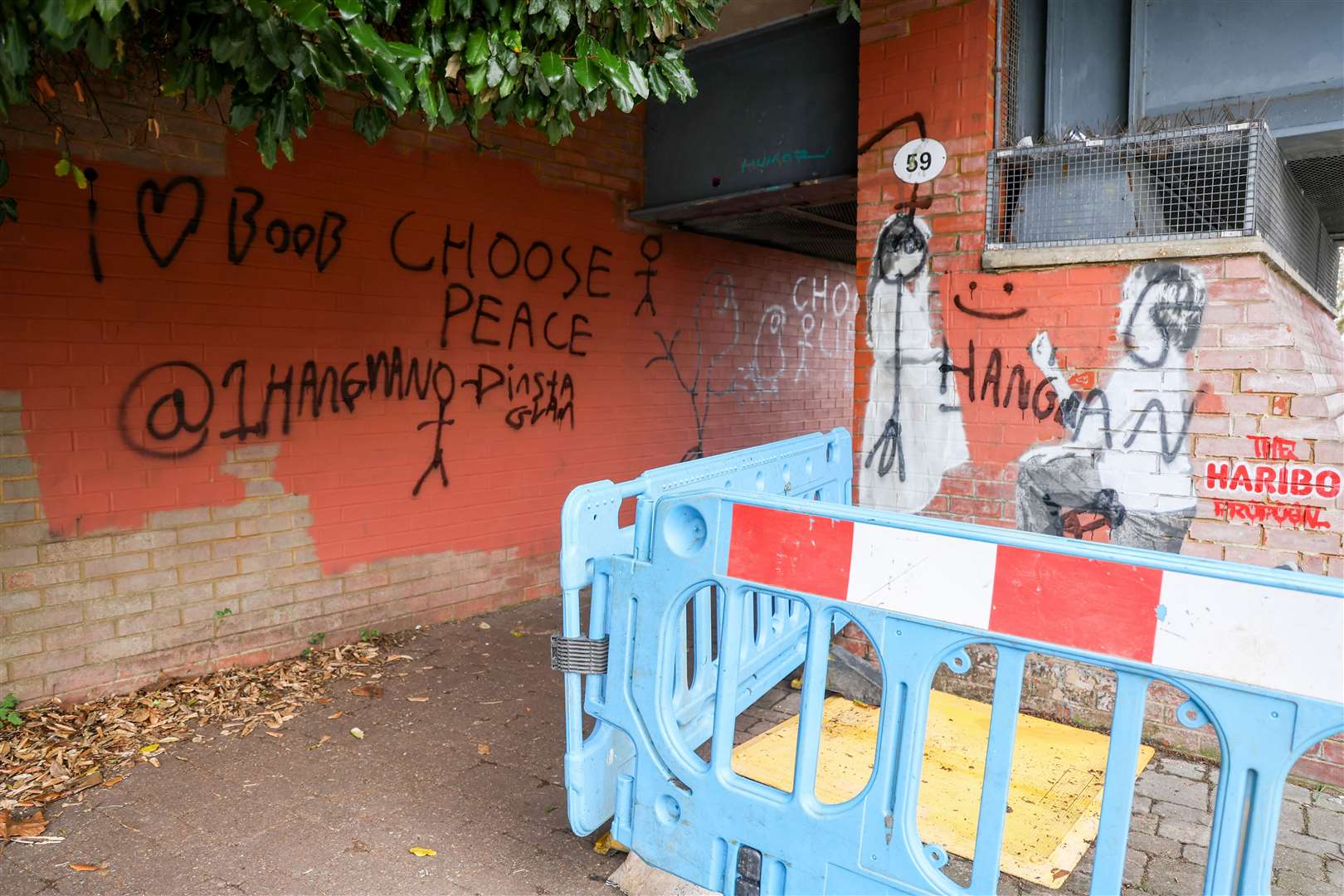 Graffiti has re-appeared under the New American Bridge in Newbury town centre