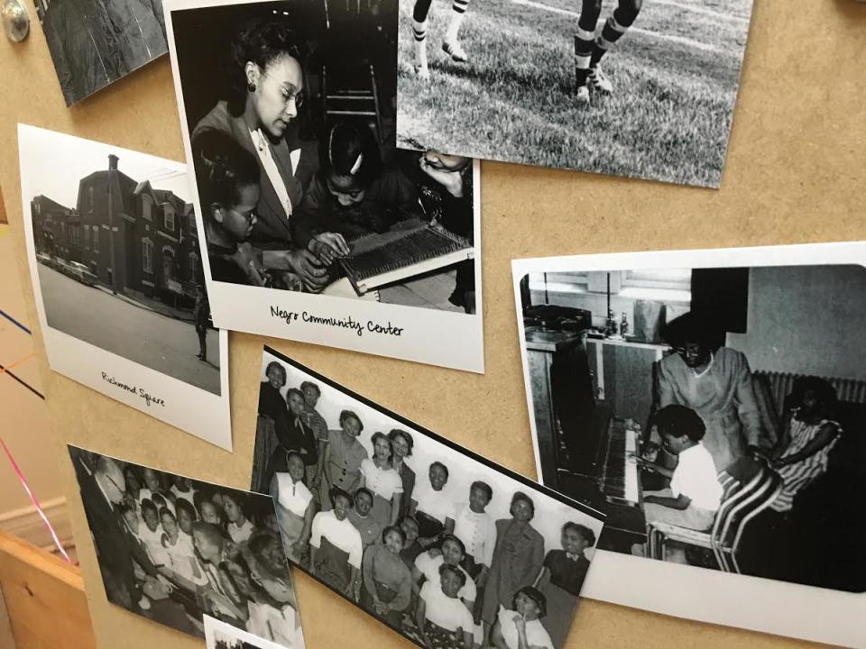 Historic photos of the Negro Community Centre are seen here as part of a display at Concordia University in 2017, to mark the 90th anniversary of the institution's launch.