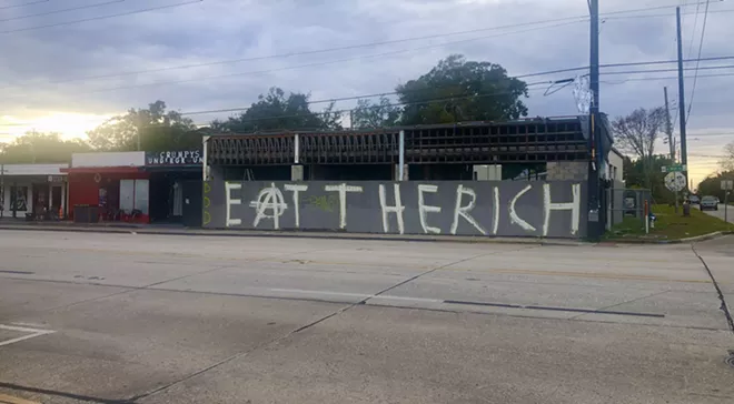 The graffiti is back on Mills Avenue - Photo by McKenna Schueler