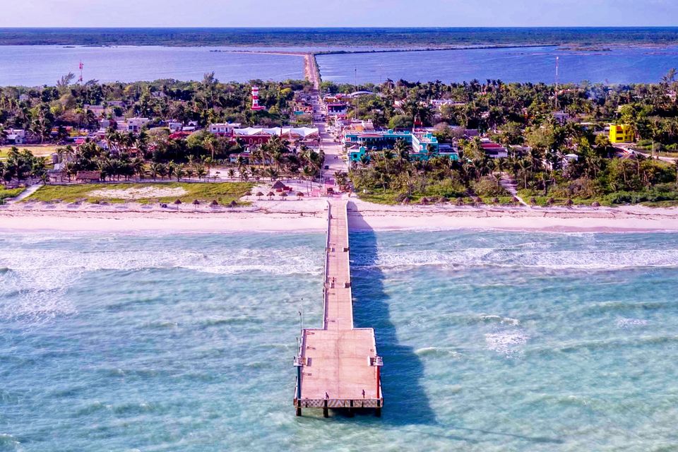 By the water at El Cuyo town in Yucatan. Photo: Getty