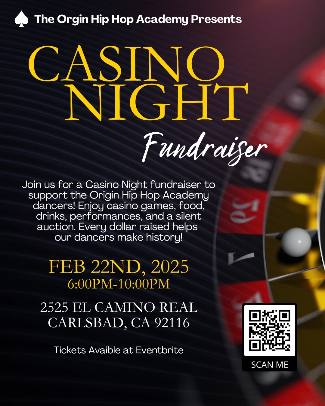 CASINO NIGHT AT ORIGIN HIP HOP ACADEMY