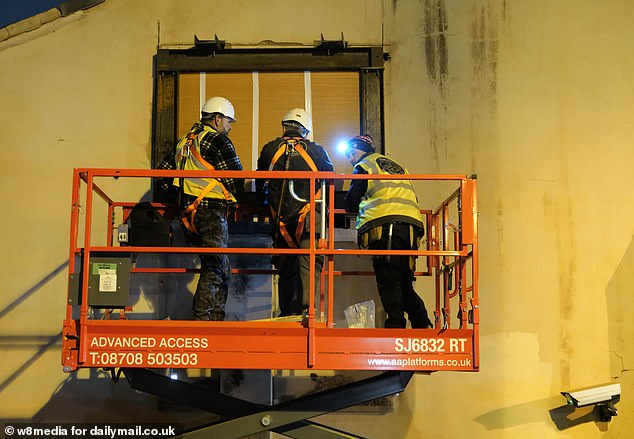 The building owners said that the artwork is being ‘carefully removed’ to protect it while work is being done on the property