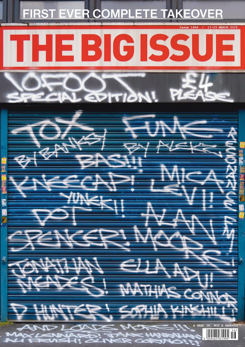 Banksy interviews Tox for a special edition of Big Issue